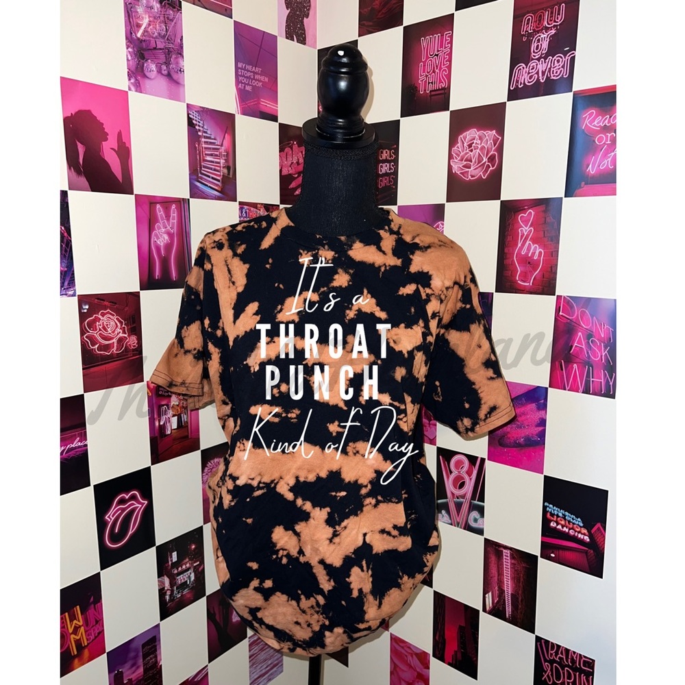 Throat Punch Kind Day acid wash Tshirt
